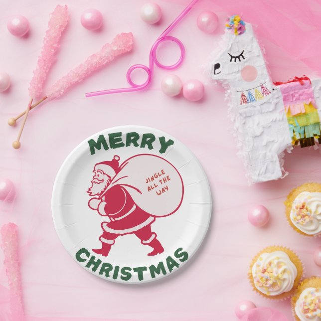Jingle All The Way Paper Plate (Party)