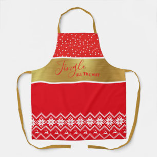 Jingle All The Way   Reindeer, Snowflakes & Stars Apron