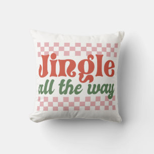 Jingle All The Way Retro Groovy Christmas Cushion