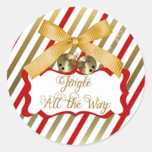 Jingle All the Way Round Sticker