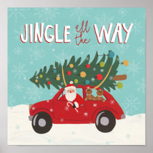Jingle All The Way Santa Car Poster