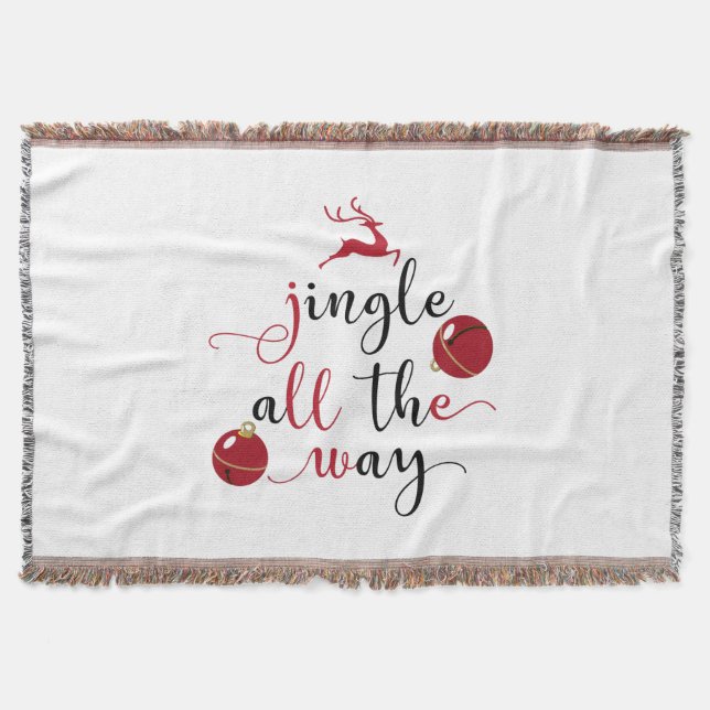 jingle all the way throw blanket (Front)