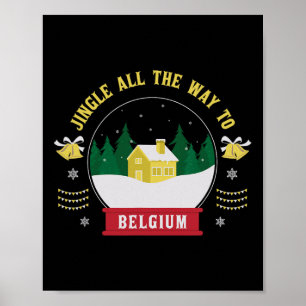 Jingle All The Way To Belgium - Belgian Christmas Poster