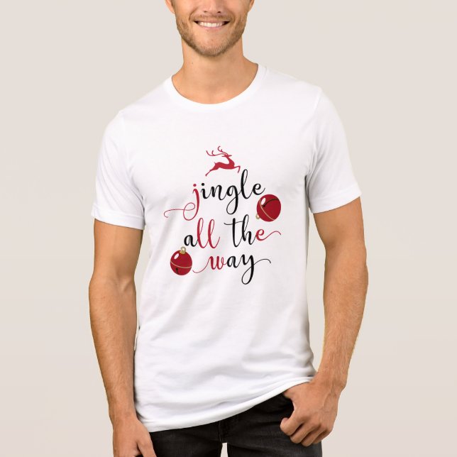 jingle all the way Tri-Blend shirt (Front)