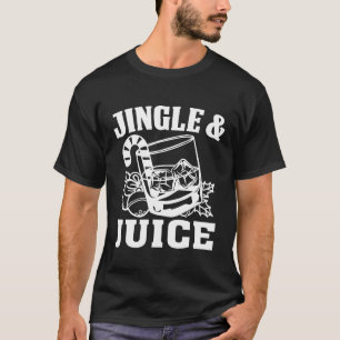 Jingle And Juice Decorative Bells Wine Drinker Chr T-Shirt