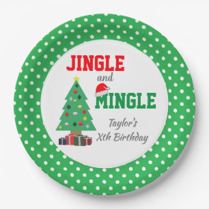 Jingle And Mingle Birthday Paper Plate