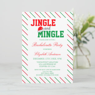Jingle and Mingle Christmas Bachelorette Party Invitation
