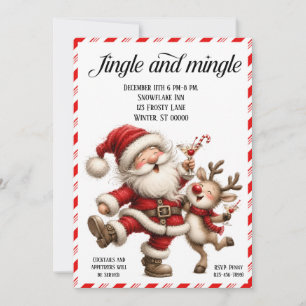 Jingle and Mingle Christmas Cocktail Party Invite