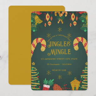 Jingle and Mingle Christmas invitation 