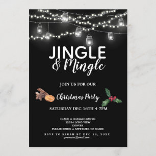 jingle and mingle Christmas party Invitation
