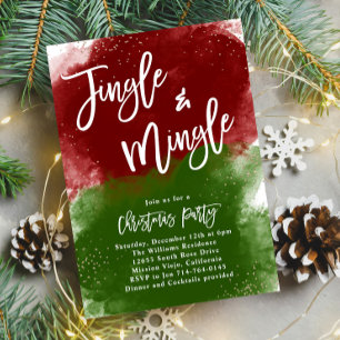 Jingle And Mingle Christmas Party Invitation