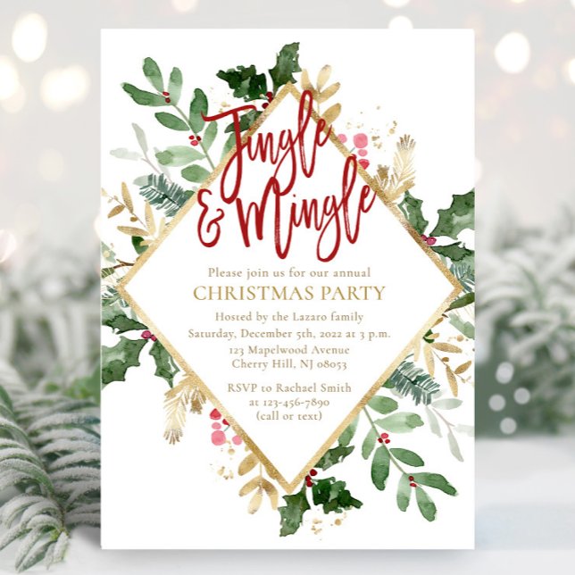 Jingle and Mingle Christmas Party Invitation (Creator Uploaded)