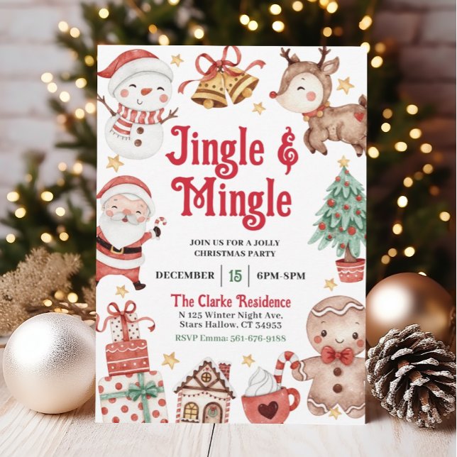 Jingle and Mingle Christmas Party Invitation (Creator Uploaded)