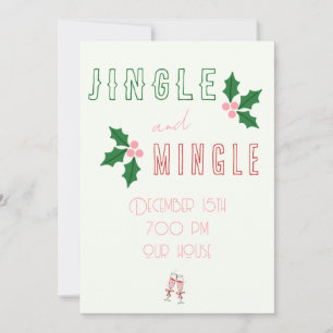 Jingle and Mingle Christmas Party Invite