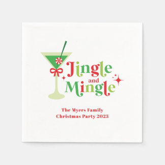 Jingle and Mingle Christmas Party Napkin
