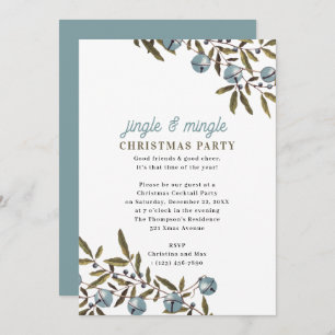 Jingle and Mingle Holiday Christmas Party Invitation