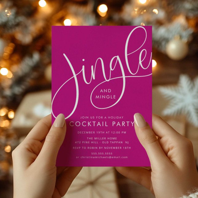 Jingle and Mingle Holiday Cocktail  Invitation (Creator Uploaded)