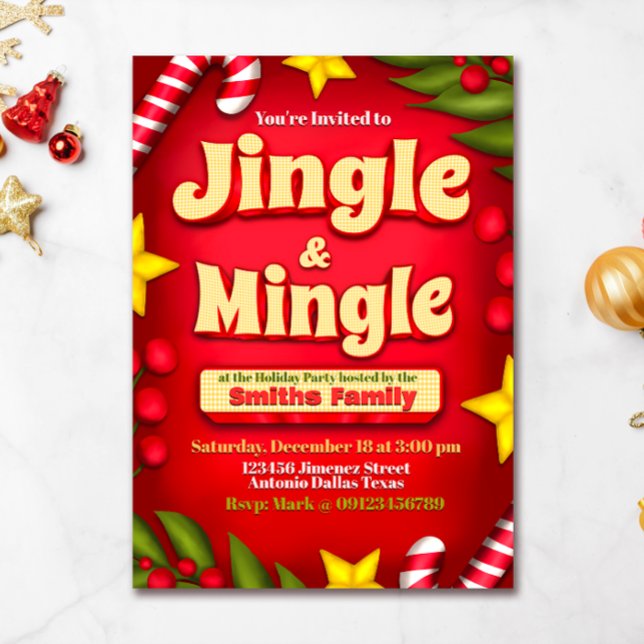 Jingle and Mingle Holiday  Invitation (Creator Uploaded)