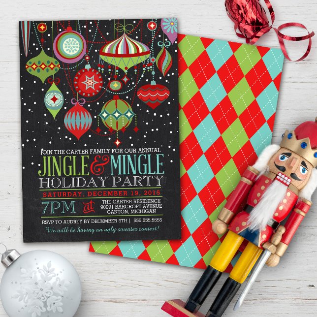 Jingle and Mingle Holiday Party | Christmas Party Invitation (Creator Uploaded)