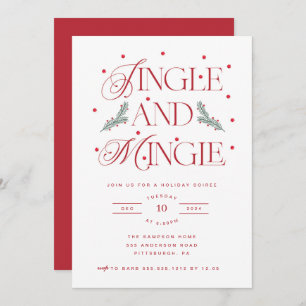 Jingle and Mingle Holiday Party Invitation