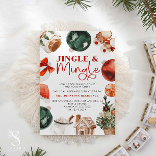 Jingle and Mingle Holiday Party, Work Holiday Invitation