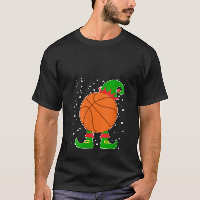 Jingle Ballers Christmas Basket Ball Xmas Elf Squa T-Shirt (Front)