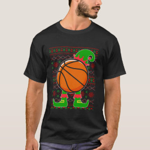 Jingle Ballers Christmas Basket Ball Xmas Elf Squa T-Shirt