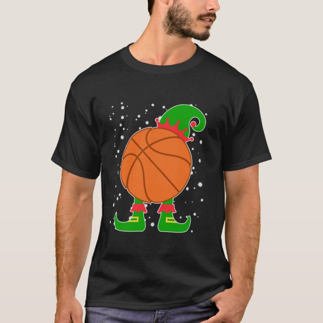 Jingle Ballers Christmas Basket Ball Xmas Elf Squa T-Shirt (Front)