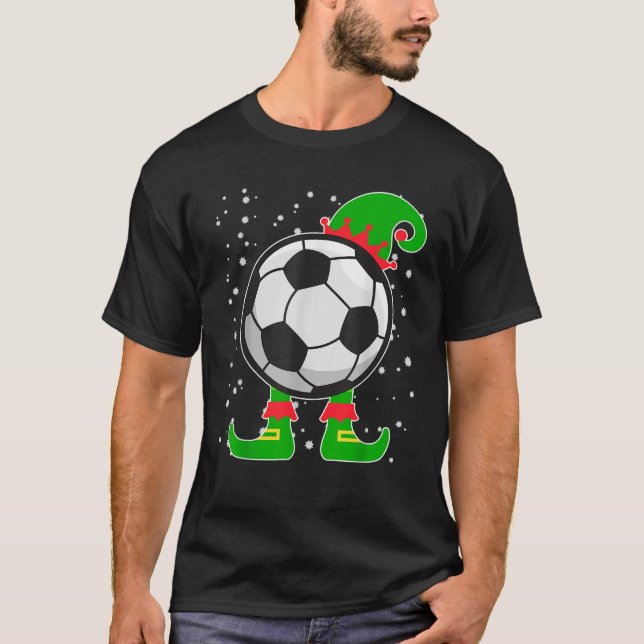 Jingle Ballers Christmas Soccer Ball Xmas Elf Squa T-Shirt (Front)