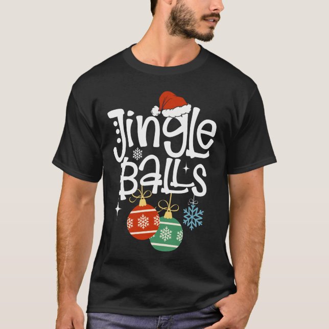 Jingle Balls Matching Chestnuts Christmas Couple T-Shirt (Front)
