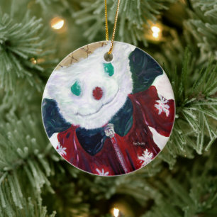Jingle Bear Ceramic Ornament