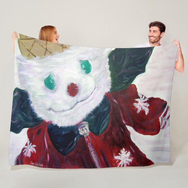 Jingle Bear Fleece Blanket (In Situ)
