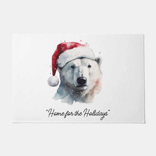 Jingle Bear Joy, custom Doormat (Front)