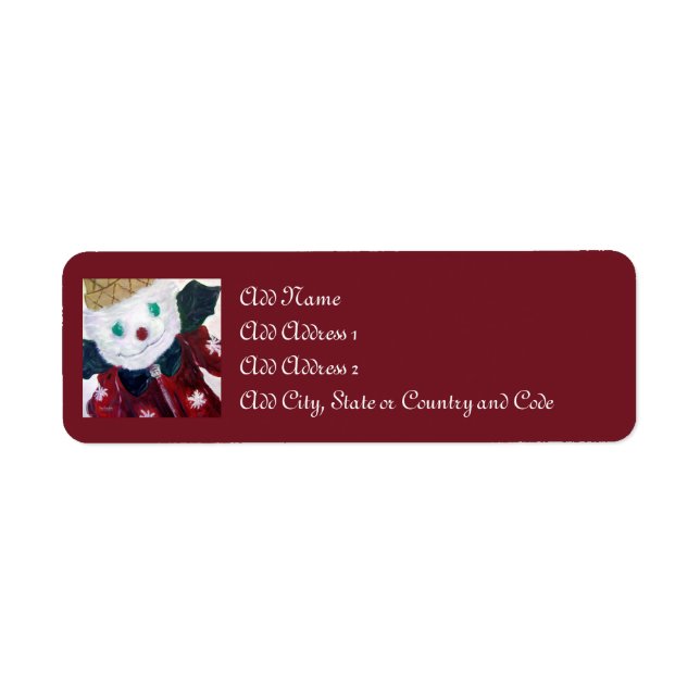 Jingle Bear Return Address Label (Front)