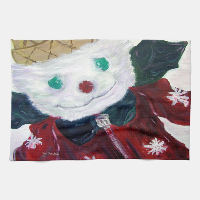Jingle Bear Tea Towel (Horizontal)