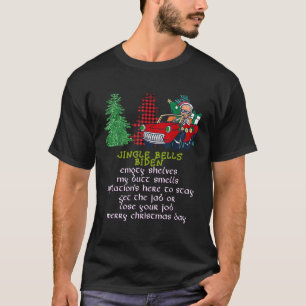 Jingle Bell Biden Xmas Santa Trump 3 Ugly Christma T-Shirt