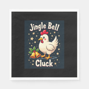 Jingle Bell Cluck Chicken Napkin