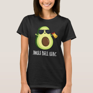 Jingle Bell Guac Funny Avocado Pun Dark BG T-Shirt