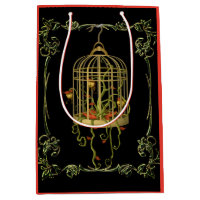 Jingle bell plant in a birdcage art nouveau