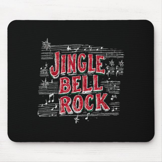 Jingle Bell Rock Christmas Music Band Xmas Party P Mouse Pad (Front)