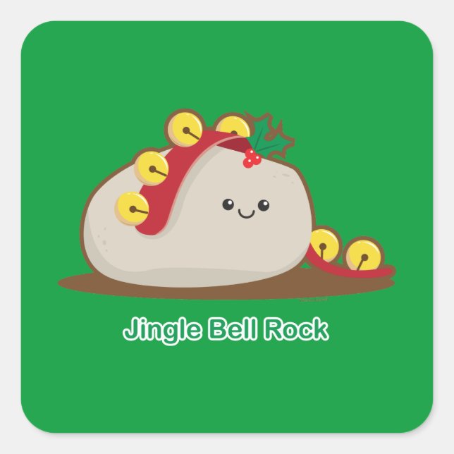 Jingle Bell Rock Square Sticker (Front)