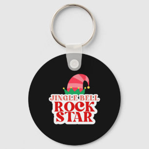 Jingle Bell Rock Star Black Christmas Toddler T Sh Key Ring