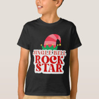 Jingle Bell Rock Star Black Christmas Toddler T Sh