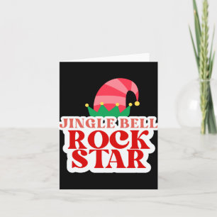Jingle Bell Rock Star Christmas Girls Jersey T Shi Card