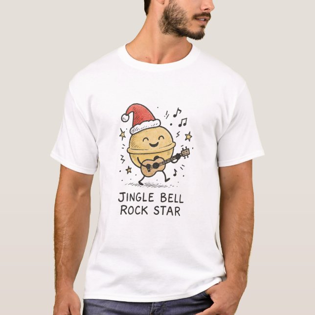 Jingle Bell Rock Star - Christmas Pun T-Shirt (Front)