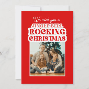 Jingle Bell Rocking Red Christmas  Holiday Card
