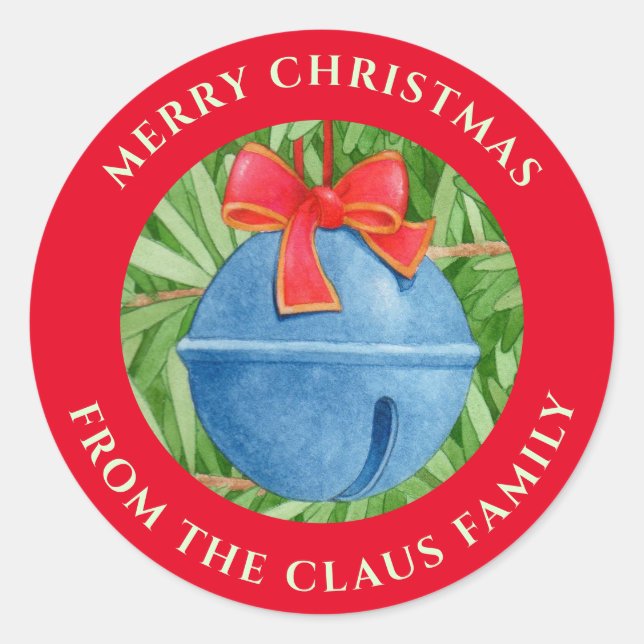 JINGLE BELLS 3" Round Envelope Seals III (Front)