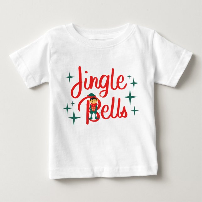 Jingle Bells Baby Fine Jersey T-Shirt (Front)