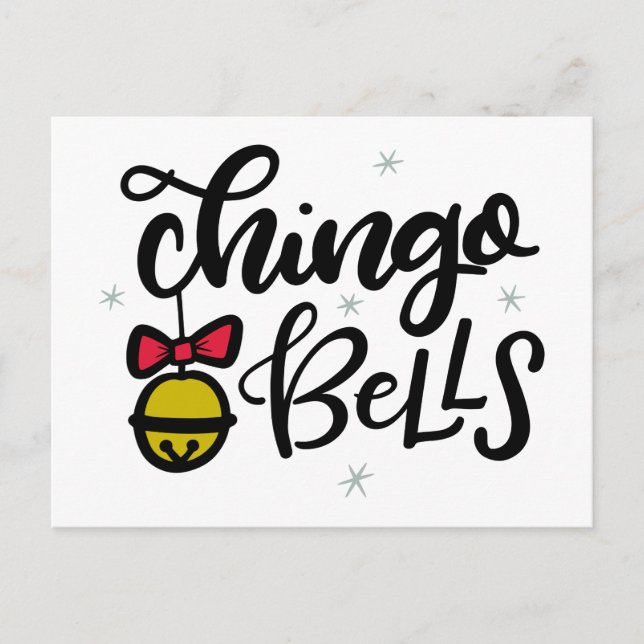 Jingle Bells (but with a Spanish accent) Christmas Postcard (Front)
