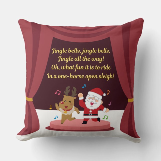 Jingle Bells Celebration Cushion (Front)